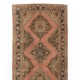 Turkish Runner Rug, Authentic Vintage Handmade Hallway Runner. 4.6 x 12.5 Ft (140 x 380 cm)