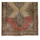 Vintage Turkish Runner Rug, Traditional Handmade Hallway Runner. 4.7 x 12.9 Ft (142 x 393 cm)