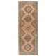 Tribal Style Central Anatolian Corridor Rug, Vintage Handmade Hallway Runner. 4.7 x 13.2 Ft (142 x 400 cm)
