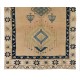 Geometric Patterned Handmade 1960s Central Anatolian Area Rug, 100% Wool. 4.7 x 8 Ft (143 x 245 cm)