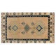 Geometric Patterned Handmade 1960s Central Anatolian Area Rug, 100% Wool. 4.7 x 8 Ft (143 x 245 cm)