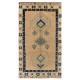 Geometric Patterned Handmade 1960s Central Anatolian Area Rug, 100% Wool. 4.7 x 8 Ft (143 x 245 cm)