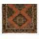 Vintage Turkish Runner Rug, Traditional Handmade Hallway Runner. 4.7 x 11.6 Ft (143 x 352 cm)