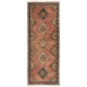Vintage Turkish Runner Rug, Traditional Handmade Hallway Runner. 4.8 x 12 Ft (144 x 368 cm)