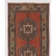 Antique Turkish Runner Rug, Vintage Handmade Corridor Carpet. 4.8 x 11.8 Ft (145 x 358 cm)