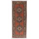 Antique Turkish Runner Rug, Vintage Handmade Corridor Carpet. 4.8 x 11.8 Ft (145 x 358 cm)