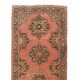 Authentic Turkish Konya Runner Rug, Vintage Handmade Hallway Runner. 4.8 x 13.2 Ft (145 x 400 cm)