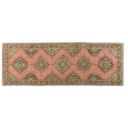 Traditional Anatolian Corridor Rug, Vintage Handmade Hallway Runner. 4.8 x 13.5 Ft (145 x 410 cm)