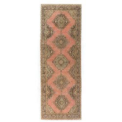 Traditional Anatolian Corridor Rug, Vintage Handmade Hallway Runner. 4.8 x 13.5 Ft (145 x 410 cm)