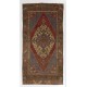 Handmade Turkish Old Rug, 100% Wool Living Room Rug. 4.9 x 9.4 Ft (147 x 284 cm)