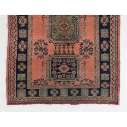 Traditional Anatolian Corridor Rug, Vintage Handmade Hallway Runner. 4.9 x 11.5 Ft (147 x 350 cm)
