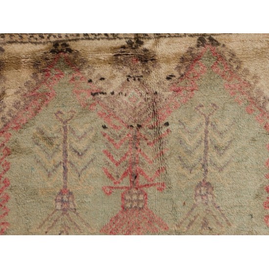 Rare Antique Central Anatolian Village Rug in Soft Plant Dyed Colors. 5 x 6 Ft (150 x 180 cm)