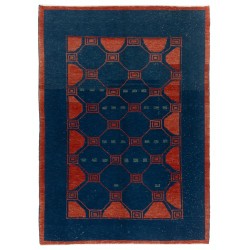 Traditional Vintage Handmade Turkish Rug with Tribal Style, 100% Wool. 5 x 6.6 Ft (150 x 200 cm)