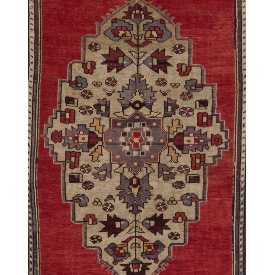Mid-Century Handmade Turkish Oriental Rug for Home & Office Decor. 5 x 10.9 Ft (153 x 332 cm)