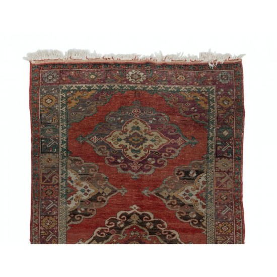 Handmade Turkish Runner Rug for Hallway, Vintage Corridor Carpet. 5 x 13.5 Ft (155 x 410 cm)