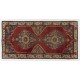 Oriental Handmade Wool Rug from 1960's, Vintage Turkish Carpet. 5.2 x 10.2 Ft (156 x 310 cm)