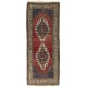 Tribal Style Turkish Rug, Handmade Vintage Carpet, All Wool. 5.3 x 12.6 Ft (159 x 382 cm)