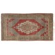 Geometric Medallion Design Vintage Handmade Rug, Turkish Carpet with Tribal Style. 5.3 x 9.4 Ft (160 x 285 cm)