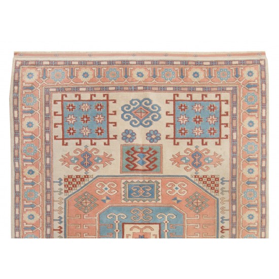 Room Size Handmade Vintage Central Anatolian Rug, 100% Wool.. 5.4 x 7.5 Ft (163 x 227 cm)