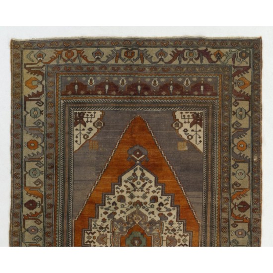 Turkish Taspinar Rug, Handmade Vintage Carpet, All Wool. 5.4 x 8.6 Ft (163 x 260 cm)