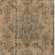 Authentic Vintage Handmade Turkish Area Rug in Golden Sand. 5.7 x 9 Ft (172 x 275 cm)