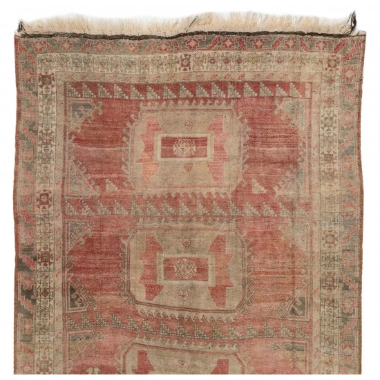 Mid-20th Century Turkish Runner Rug, Handmade Corridor Carpet. 5.8 x 10.9 Ft (175 x 330 cm)