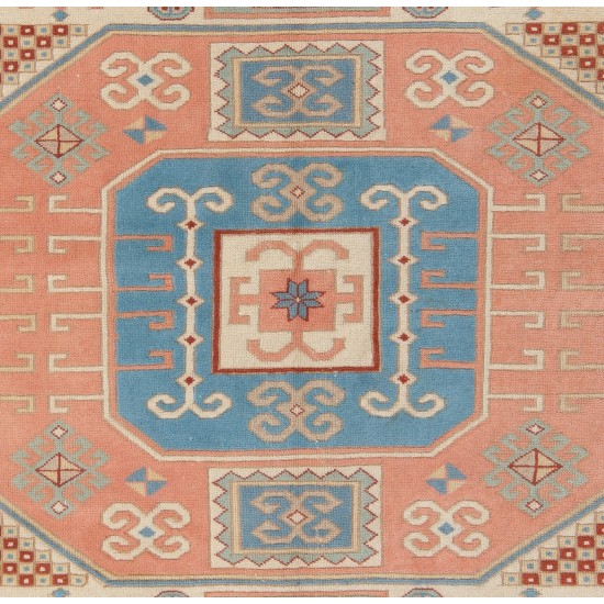 Room Size Handmade Vintage Central Anatolian Rug, 100% Wool.. 6 x 7.3 Ft (185 x 220 cm)