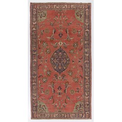 Oriental Handmade Wool Rug from 1960's, Vintage Turkish Carpet. 6 x 11.5 Ft (185 x 349 cm)