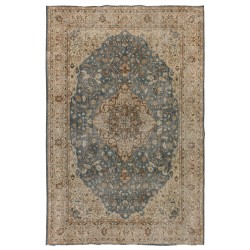 Traditional Oriental Wool Rug from 1960's, Hand-Knotted Turkish Village Carpet. 7 x 9.9 Ft (215 x 300 cm)