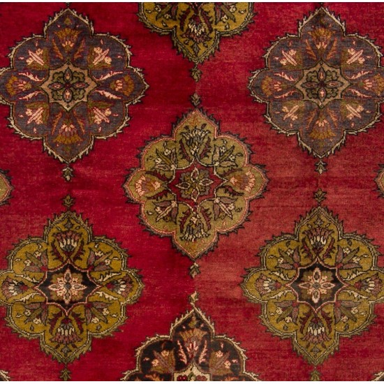 Oversize Unique Vintage Handmade Turkish Konya Rug, 100% Wool. 8 x 14.2 Ft (246 x 430 cm)