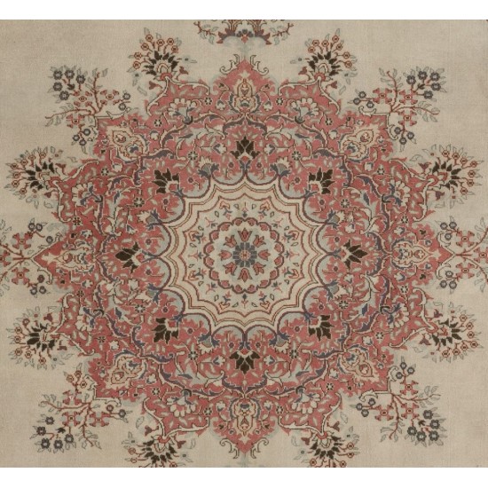 Magnificent Fine Hand-Knotted Turkish Hereke Rug Made of Wool. 8.9 x 11.7 Ft (270 x 354 cm)