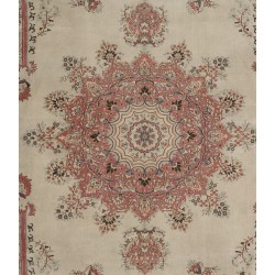 Magnificent Fine Hand-Knotted Turkish Hereke Rug Made of Wool. 8.9 x 11.7 Ft (270 x 354 cm)