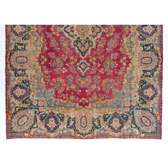 Fine Semi Antique Oriental Kerman Wool Rug. 9.5 x 13.4 Ft (288 x 406 cm)