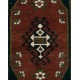 Handmade Doormat (Seat or Cushion Cover), Small Vintage Turkish Rug. 1.4 x 2.6 Ft (42 x 77 cm)