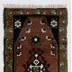 Handmade Turkish Doormat (Seat or Cushion Cover), Small Vintage Turkish Rug. 1.5 x 2.8 Ft (44 x 85 cm)