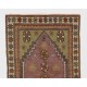 Small Hand-Knotted Vintage Turkish Accent Wool Rug. 2.7 x 4.8 Ft (82 x 145 cm)