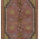 Small Hand-Knotted Vintage Turkish Accent Wool Rug. 2.7 x 4.8 Ft (82 x 145 cm)