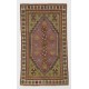 Small Hand-Knotted Vintage Turkish Accent Wool Rug. 2.7 x 4.8 Ft (82 x 145 cm)