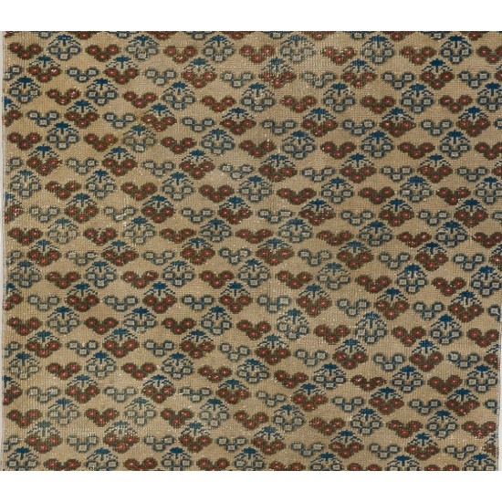 Turkish Runner Rug, Authentic Vintage Handmade Hallway Runner. 3 x 9.8 Ft (90 x 298 cm)