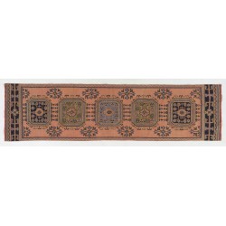 Handmade Turkish Runner Rug for Hallway, Vintage Corridor Rug. 3 x 11.7 Ft (94 x 355 cm)