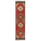 Handmade Turkish Runner Rug for Hallway, Vintage Corridor Rug. 3.2 x 12 Ft (95 x 366 cm)