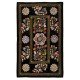 Silk Embroidery Suzani Wall Hanging, Vintage Handmade Uzbek Bed or Table Cover. 4.3 x 6.8 Ft (130 x 205 cm)