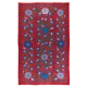Silk Hand Embroidered Bed Cover, Vintage Suzani Wall Hanging from Uzbekistan. 4.5 x 7 Ft (135 x 212 cm)
