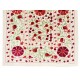 New Silk and Cotton Suzani Wall Hanging. Traditional Hand Embroidered Uzbek Bedspread. 4.6 x 7 Ft (140 x 212 cm)