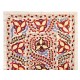 New Silk and Cotton Suzani Wall Hanging. Traditional Hand Embroidered Uzbek Bedspread. 4.6 x 7.2 Ft (140 x 217 cm)