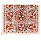 New Silk and Cotton Suzani Wall Hanging. Traditional Hand Embroidered Uzbek Bedspread. 4.6 x 7.2 Ft (140 x 217 cm)