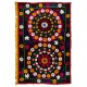 Silk Hand Embroidered Bed Cover, Vintage Suzani Wall Hanging from Uzbekistan. 5 x 7.4 Ft (150 x 225 cm)