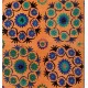 Silk Hand Embroidered Bed Cover, Vintage Suzani Wall Hanging from Uzbekistan. 7.4 x 12 Ft (223 x 363 cm)