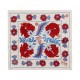 Hand Embroidery Suzani Cushion Cover, Decorative Central Asian / Uzbek Throw Pillow Cover. 16" x 17" (40 x 43 cm)