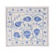 Decorative Silk Embroidery Suzani Cushion Cover from Uzbekistan. 17" x 18" (42 x 45 cm)
